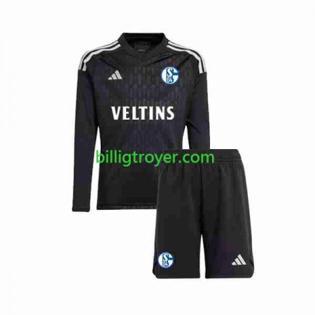 Billige Fotballdrakter Schalke 04 Keeper Barn Bortedraktsett 2023/24 Langermet